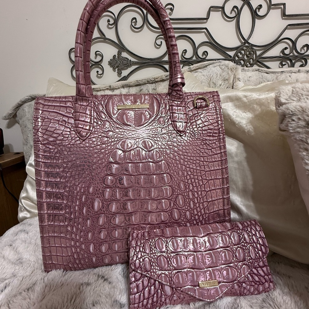Brahmin mulberry potion Caroline Bag and Veronica wallet